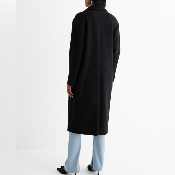 Faux Wool One Button Rhinestone Embellished Coat - Picture 6 of 16